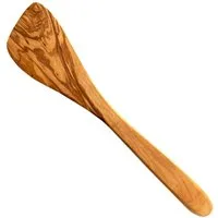 Olivenholz-erleben Pfannenwender ohne Löcher aus Olivenholz – Länge ca. 30 cm, robust & stilvoll, Geschlossene Fläche – ideal zum Wenden von Speisen
