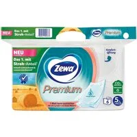 ZEWA Toilettenpapier Premium (6-St), 5-lagig, mit Strohanteil & Prägung, 110 Blatt/Rolle