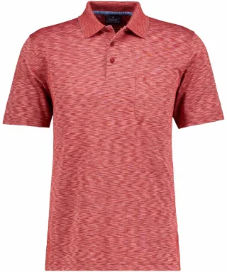 RAGMAN - Softknit-Polo space dye gemustert - Gr. - 3XL