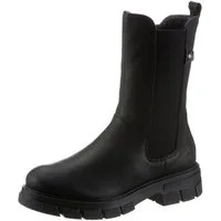 Rieker Chelseaboots, Stiefelette, Blockabsatz, Boots mit breitem Stretcheinsatz