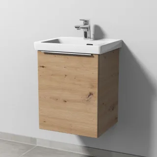 Sanipa 3way Waschtischunterbau zu Villeroy & Boch Subway 3.0 Waschtisch mit 1 Tür, Eiche Natural-Tou UM84285