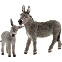 Schleich® Spielfigur 13746 13772 Farm World 2er Set Esel + Eselfohlen