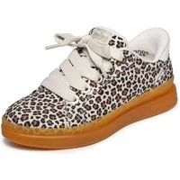 Skechers COURTSIDE-NATURE GIRLZ Sneaker Basket-Sneaker, Schnürschuh mit Slip-Ins Funktion, Leo-Optik