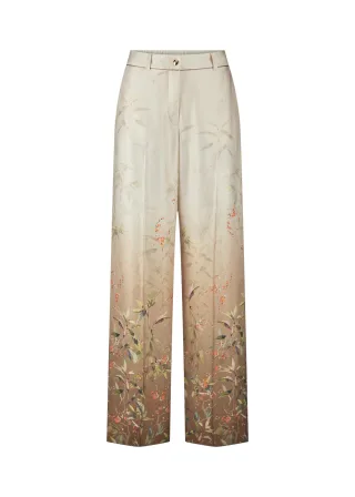 RIANI - Hose wide fit oat patterned - Gr. - 40