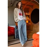 SENSES.THE LABEL Weite Jeans mit Vintage-Waschung