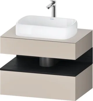 Duravit Qatego Konsolenwaschtischunterbau wandhängend Taupe Matt 800x550x600 mm - QA4730016910000 QA4730016910000