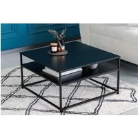 riess-ambiente Couchtisch DURA STEEL 70cm schwarz - Metall, 2 Ablagen, pulverbeschichtet (Einzelartikel, 1-St), Industrial Design mit viel Stauraum – ideal für Sofa & Loungebereich