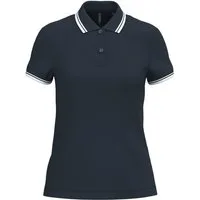 Kariban Poloshirt Polohemd für Damen mit kurzen Ärmeln und kontrastfarbenen Pa