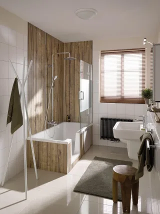HSK Duschbadewanne Dobla, 160x75cm, Einstieg rechts, 540161 540160