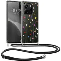 kwmobile Smartphone-Hülle Hülle für Xiaomi Redmi Note 14 4G (Nicht für 5G), Silikon Handyhülle mit Kette - Handykette Handyband
