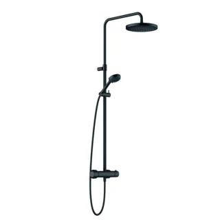 Kludi Logo Thermostat-Dual-Shower-System 6808239-00 drei Strahlarten, mattschwarz