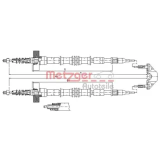 Metzger Handbremsseil hinten Opel Zafira A 11.5861
