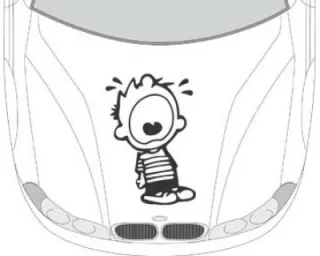 Autoaufkleber für die Motorhaube "crying"