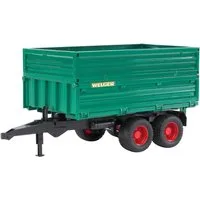Bruder® Spielfahrzeug-Anhänger Tandem-Transportanhänger 37 cm m Aufsteckbordwand (02010), Made in Europe