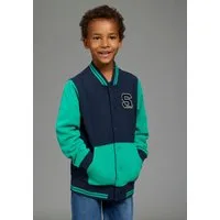 Scout Sweatjacke College-Jacke mit Badge - NEU von SCOUT Collegejacke mit Rippkragen, mit Rippbündchen an Ärmeln