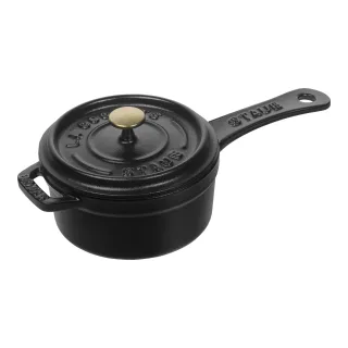 Staub Specialities Stieltopf 10 cm, Gusseisen, Schwarz