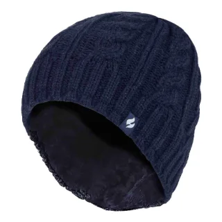 Damen Kabelstrick 3,4 Tog Fleece gefütterte thermische Wintermütze