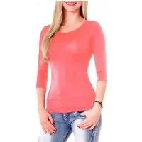 Muse Rundhalsshirt Basic T-Shirt Halbarm Skinny Fit 1073