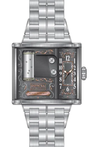 Invicta Artist 49475 Herrenuhr - Quarzwerk - Edelstahl mit grauem Zifferblatt - 52 mm