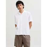 Jack & Jones Kurzarmhemd JJESUMMER LINEN BLEND RESORT SHIRT SS SN Baumwollmischung, relaxed fit