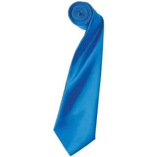 Premier Herrenkrawatte aus Satin (schmale Klinge) (Saphir)