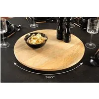 riess-ambiente Dekoteller MAKASSAR 50cm natur – Mangoholz, lackiert, handmade, Drehteller (Einzelartikel, 1 St), massiver Servierteller für Speisen & Dekoration – ideal fürs Esszimmer