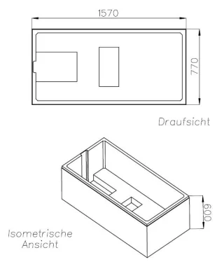 Neuesbad Wannenträger für Galatea SUNDOWN SN 160/80 Mono 160x80 SW 14989