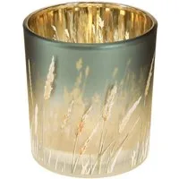 Florists Products Windlicht Deko Windlicht Glas Gräserdesign filigran stimmungsvolle, 4 Stück