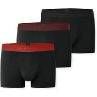 Schiesser Boxershorts 95/5 Multipacks (3er Pack) mit farblich abgesetztem, sportlichem Logo-Webgummibund