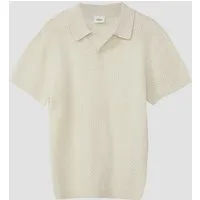 s.Oliver Kurzarmshirt Strickpullover Leichtes Strickpolo aus Baumwollmix