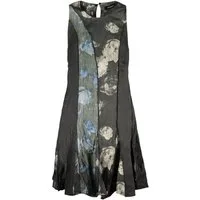 Desigual Partykleid Stylisches Schwarzes Damenkleid mit Muster und Kontrastdetails