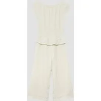 s.Oliver Jumpsuit Overall Strukturierter Overall mit Lochmuster und Volants