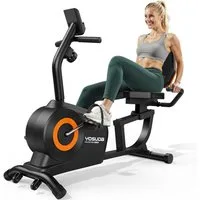 YOSUDA Heimtrainer Fahrrad, mit Magnetbremse, 16 Widerstandsstufen (1-tlg), verstellbarem Sitz & LCD-Pulssensor, leise, bis 160 kg Traglast
