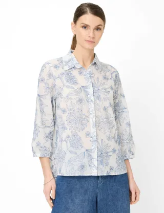 Brax Damen Bluse Style VICKI vintage blue, hellblau, Gr. 46