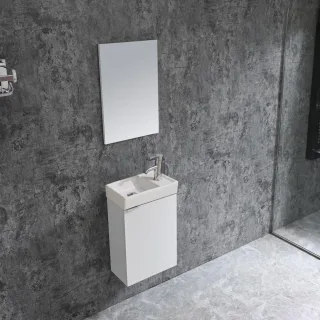 Neuesbad Serie 70 Gäste Waschtischset B:40, H:60, T:22cm NBHT40100