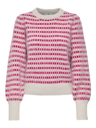 JDY - JDYSIGRID LIFE L/S ON PUFF PULL KNT NOOS Cement - Gr. - S
