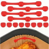 BlingBin Backpapier 12 Stück Silikonmagnete für Heißluftfritteuse, magnetische Fixierhilfe, für Einweg-Backpapier als praktisches Küchenzubehör