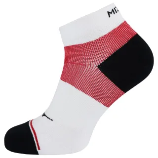 Mizuno unterstützt mittlere Herren weiße/rote Running -Socken
