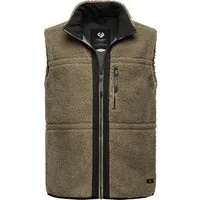 Ragwear Plüschweste Noory Vest Herren Basic ärmellose Teddy-Fleece Jacke