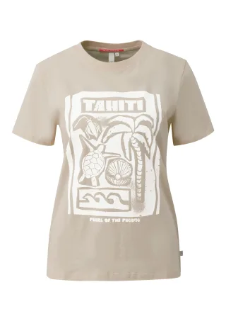 qs - T-Shirt beige - Gr. - L