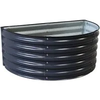 osoltus Hochbeet osoltus Hochbeet Gartenbeet Pflanzbeet halbrund aus Metall 105 x 60 x