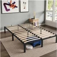 GLIESE Bettgestell Lattenrostbett mit Holzlattenrost, bis 360 kg belastbar, 8 Matratzenstopper