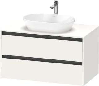 Duravit Ketho.2 Konsolenwaschtischunterbau wandhängend Weiß Supermatt 1000x550x568 mm - K24896084840 K24896084840000