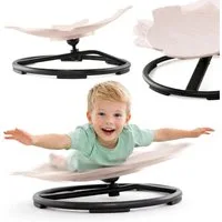 HyperMotion Motorikbrett Mamabrum Drehstuhl Kinder Fisch Balancekarussell Beige