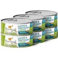 Bellfor I love my cat Katzenfutter Nass mit Lachs und Truthahn - 6x100g, für: Katzen