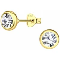 ALEXANDER YORK Paar Ohrstecker ZIRKONIA in Gold, 2-tlg., 925 Sterling Silber
