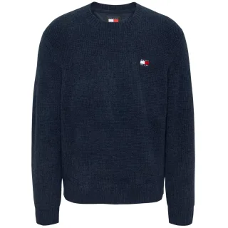 Herrenpulli der Marke Tommy Jeans. Die Pullover von Tommy Jeans sind aus Bio-Baumwolle und Polyester hergestellt und haben eine normale Passform. Die weiche Baumwolle sorgt für hohen Tragekomfort. Marke: Tommy JeansModellname: Waffle SweaterKategorie