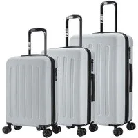 Flexot Hartschalen-Trolley F-3045 (Gr. M, L, XL) – Kofferset – ABS-Hartschale, 4 Rollen, Robuster und moderner Koffer mit vier 360° Rollen und Zahlenschloss