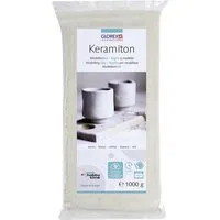 Glorex Bastelnaturmaterial Keramiton, weiss 1000 g Modellierton