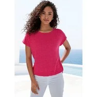Vivance Kurzarmshirt aus sommerlicher Strickqualität mit Gummizug im Bund